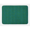 thumbnail image 1 of Christmas Tree Bath Mat, Green Toned Tree Silhouettes with Stars Pattern Repetitive Art, Plush Bathroom Decor Mat with Non Slip Backing, 29.5" X 17.5", Teal and Multicolor, by Ambesonne, 1 of 2