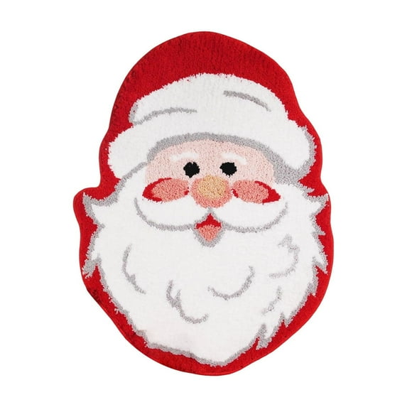 Christmas Tree Bathroom Rug Absorbent Washable Green Bath Mat Christmas Bathroom Decoration Non Slip Tree Shaped Area Rugs for Front Door Living Room Floor Decor