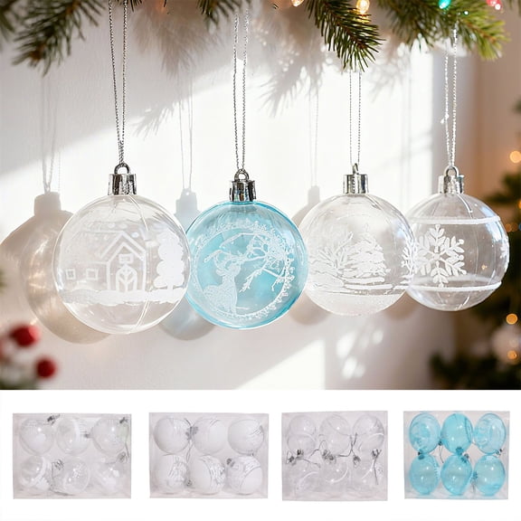 Christmas Tree Bauble Ornaments, Hanging Decorations for Holiday Party, Home Decor for Christmas, Indoor Arrangement for Living Room Mantel Display and Tabletop Placement Sopatenor