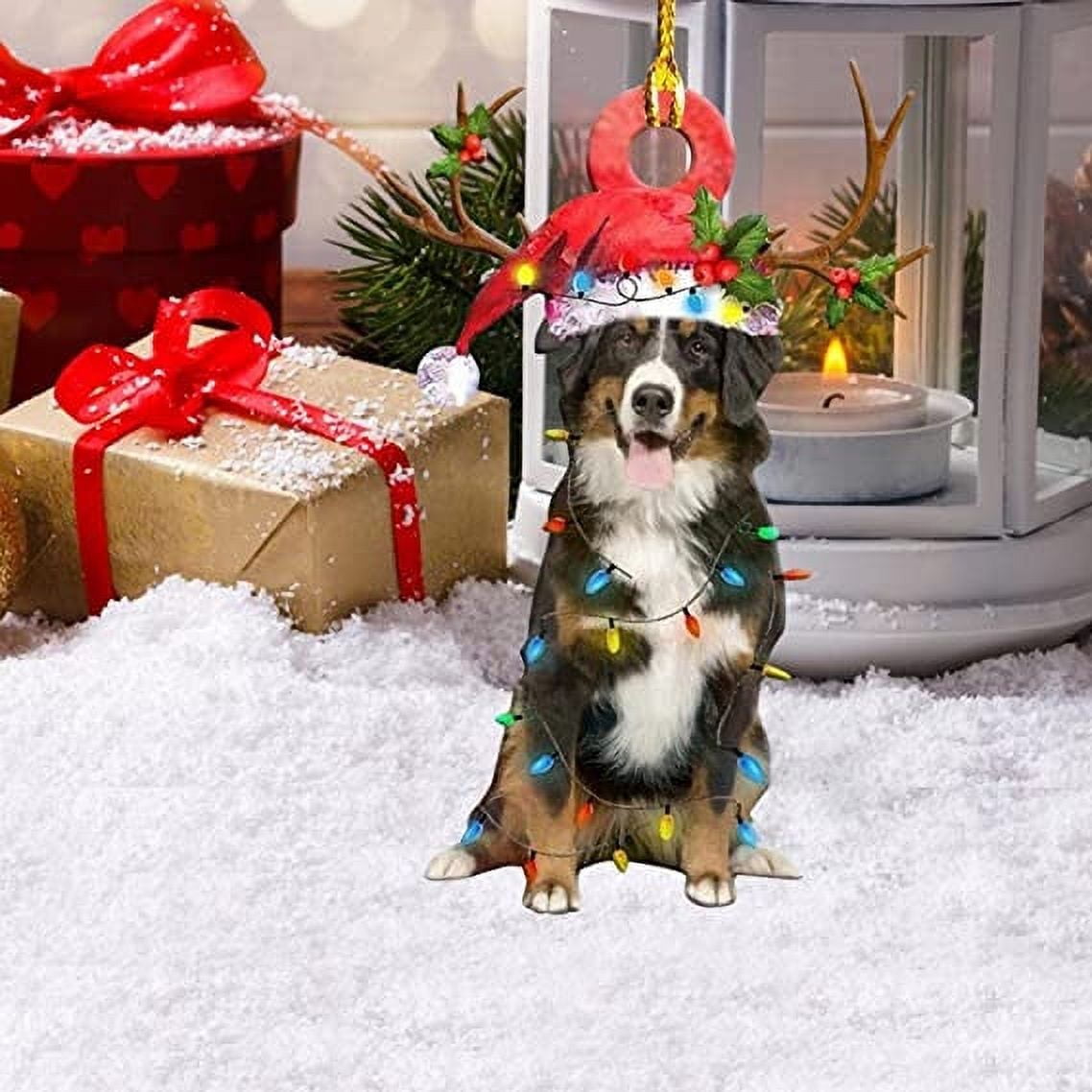 Christmas Tree Bauble With Christmas Hat Christmas Tree Decoration