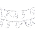thumbnail image 1 of Christmas Tree Beads Garland Decoration, Assorted Size Beads Garland White Beads Chain for Christmas DIY Decoration Holiday Party Supplies (White, 10ft 30 Led), 1 of 7