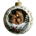 thumbnail image 1 of Christmas Tree Bear Decorations Forest Animals Christmas Ornaments Small Xmas Tree Hanging for Holiday Party, Bear Lovers Gift, Farmhouse Decor, 1 of 1