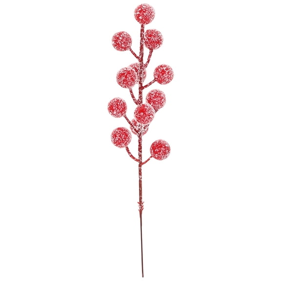 Christmas Tree Berry Picks,Artificial Holly Berry Stems,7.87 inch Christmas Berry Picks Sprays,Fake Red Berries Picks for Xmas Tree Branches Fillers Ornaments Crafts Wedding Home Decor,Red 1PCS