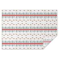 Christmas Tree and Bird Pattern Rectangle Tablecloth 60"x84",Waterproof Polyester Rectangle Table Cloth, Wipeable Spillproof Polyester Tablecloth for Dining, Camping, Indoor and Outdoor