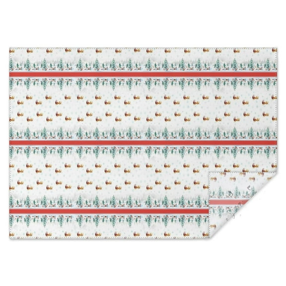 Christmas Tree and Bird Pattern Rectangle Tablecloth 60"x84",Waterproof Polyester Rectangle Table Cloth, Wipeable Spillproof Polyester Tablecloth for Dining, Camping, Indoor and Outdoor