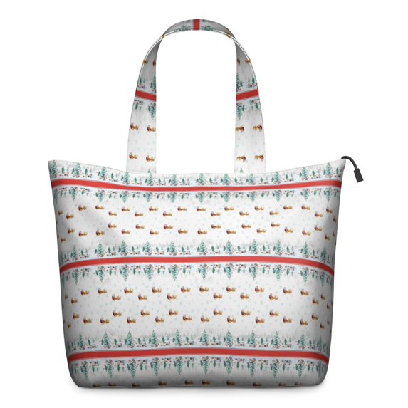 Christmas Tree and Bird Pattern Travel Tote Bags for Women Carry On,Large Weekender Bags for Women Travel,Multi Functional Duffle Bag for Work,Shopping,Sports