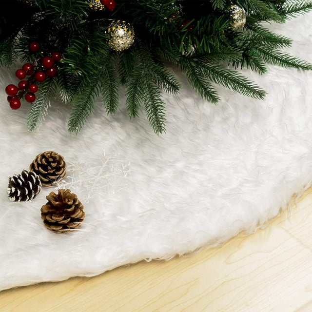 Christmas Tree Blanket White Plush Christmas Tree Blanket Round