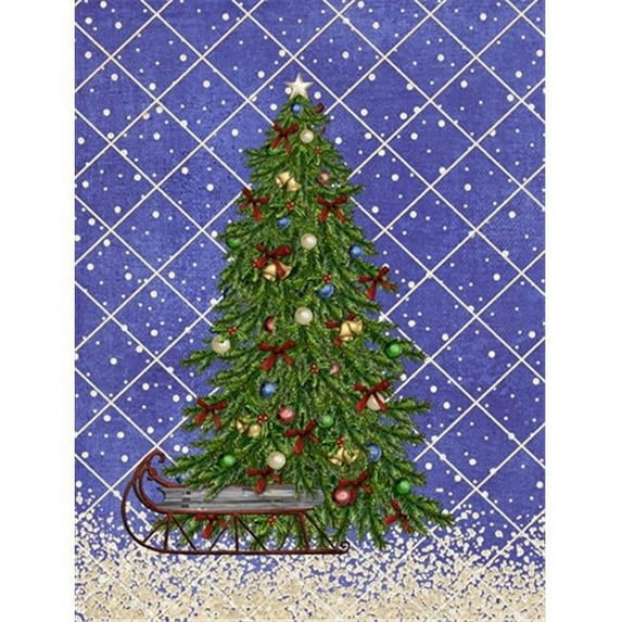Christmas Tree Blue Flag Garden Size