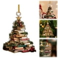 thumbnail image 1 of Christmas Tree Book Ornament 2025 Christmas Book Tree Ornament Book Ornament for Christmas Tree Book Lover Christmas Ornaments for Book Lovers Book Reader Librarian/ Christmas Acrylic Pendant C, 1 of 7