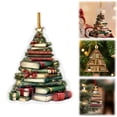 thumbnail image 1 of Christmas Tree Book Ornament 2025 Christmas Book Tree Ornament Book Ornament for Christmas Tree Book Lover Christmas Ornaments for Book Lovers Book Reader Librarian/ Christmas Acrylic Pendant A, 1 of 7