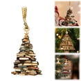 thumbnail image 1 of Christmas Tree Book Ornament 2025 Christmas Book Tree Ornament Book Ornament for Christmas Tree Book Lover Christmas Ornaments for Book Lovers Book Reader Librarian/ Christmas Acrylic Pendant D, 1 of 7