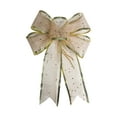 thumbnail image 1 of Christmas Tree Bow Decoration – 11.4in Glitter Gift Wrap Bows with Zip Ties for Tree, Door, Mall, Party & Holiday Décor, 1 of 5