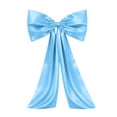 thumbnail image 1 of Christmas Tree Bow Decoration 40x110cm Blue Polyester Ribbon with Wire Support for Holiday Wreath Gift Party Festive Hanging Ornament, 1 of 8