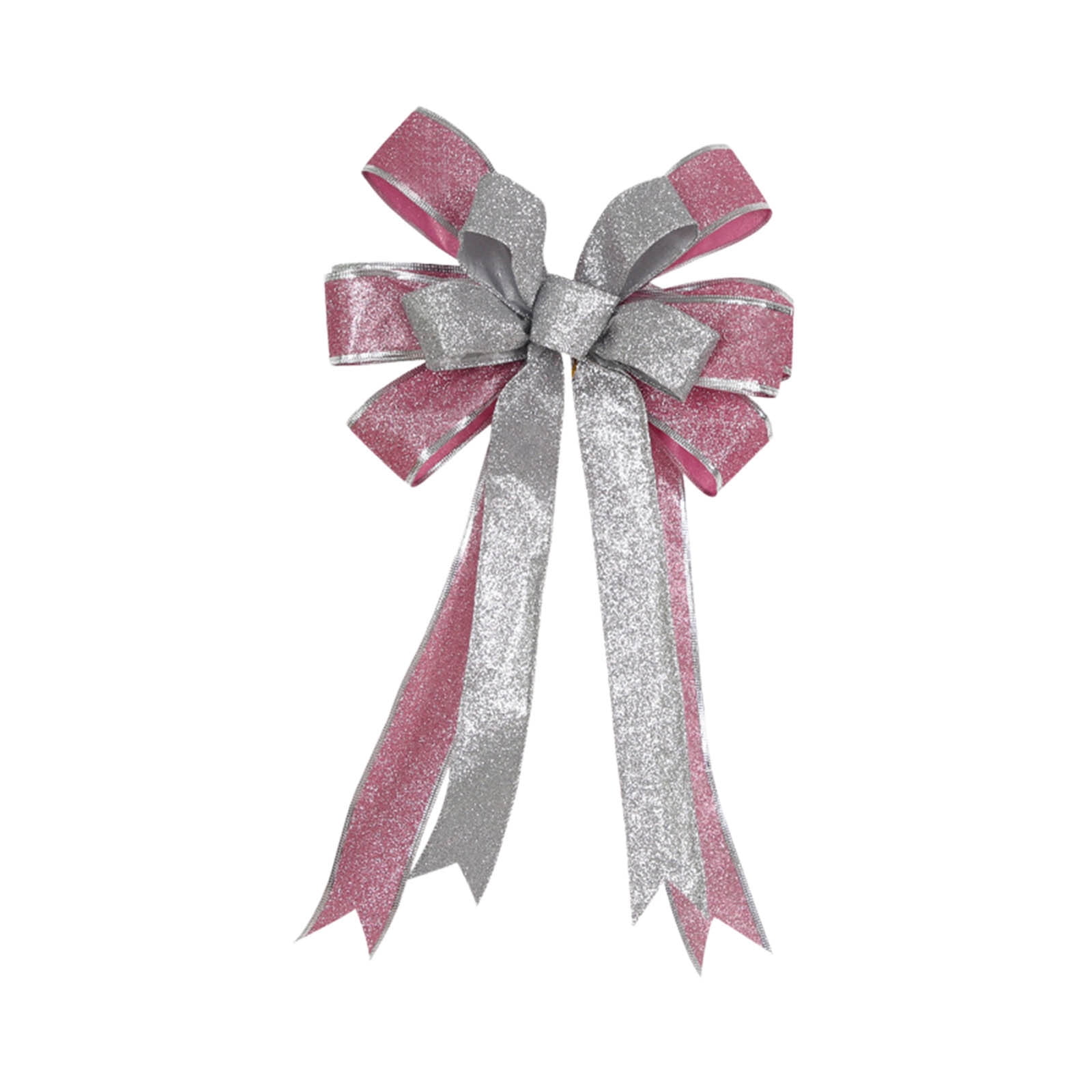 Christmas Tree Bow Ornament – Holiday Gift Box Topper with Iron Clip ...