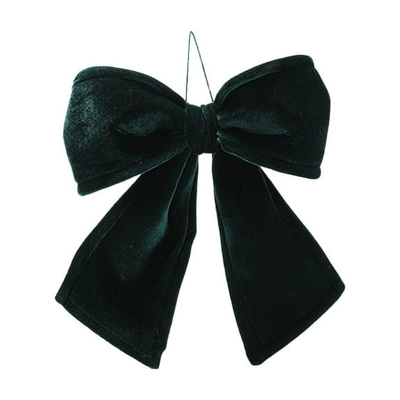 Christmas Tree Bow Ornament, Large Velvet Bow for Xmas Tree Wedding Party Gift Box Decorations(Green)