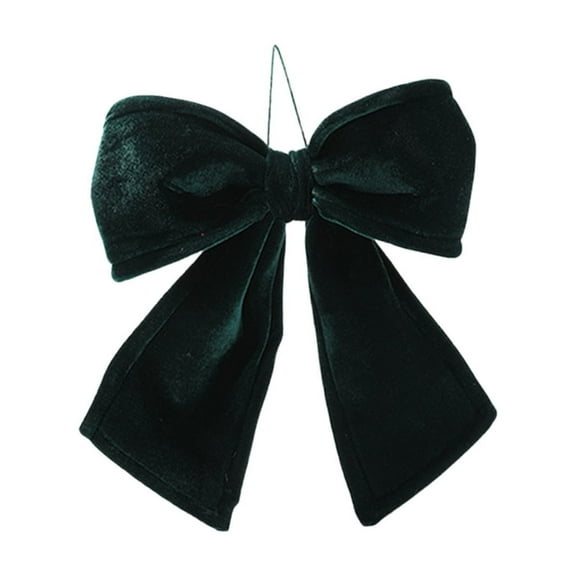 Christmas Tree Bow Ornament, Large Velvet Bow for Xmas Tree Wedding Party Gift Box Decorations(Green)