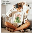 thumbnail image 1 of Christmas Tree Bow Sweater, Christmas Sweatshirt For Women, Gift Holiday Shirt, 1 of 5
