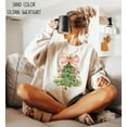 thumbnail image 1 of Christmas Tree Bow Sweatshirt,Christmas Tree Sweater, Christmas Coquette Christmas Shirt, 1 of 5