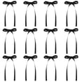 thumbnail image 1 of Christmas Tree Bows 12Pcs Christmas Ribbon Bow Ornaments for Tree Wreath Garland Gift Wrapping Holiday Decorations,5.9X3.14In Black, 1 of 6