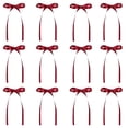 thumbnail image 1 of Christmas Tree Bows 12Pcs Christmas Ribbon Bow Ornaments for Tree Wreath Garland Gift Wrapping Holiday Decorations,5.9X3.14In Wine, 1 of 6