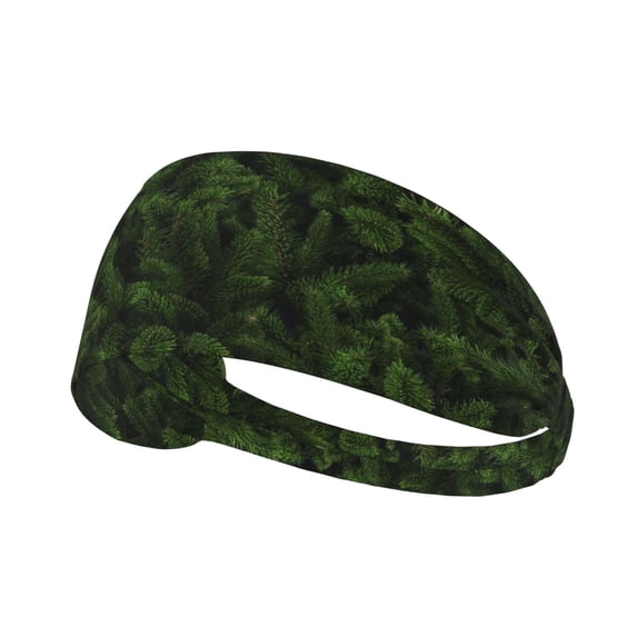 Christmas Tree Branches Headbands for Women Men, Workout Elastic Sweat Band for Yoga Running Cycling Gym Exercise Non Slip Head Bands for Women's Hair