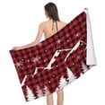 thumbnail image 1 of Christmas Tree Buffalo Plaid Bath Towel, Highly Absorbent towels for bathroom Quick Drying Microfiber Bath Towels for Body, Soft Shower Towels for Sport, Yoga, SPA, Gym 27x55in, 1 of 5