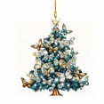 thumbnail image 1 of Christmas Tree Butterfly Ornaments Colorful 2D Acrylic Hanging Butterflies Decorations Xmas Tree Decor Keepsake Gifts for Holiday Party, Blue, 1 of 1