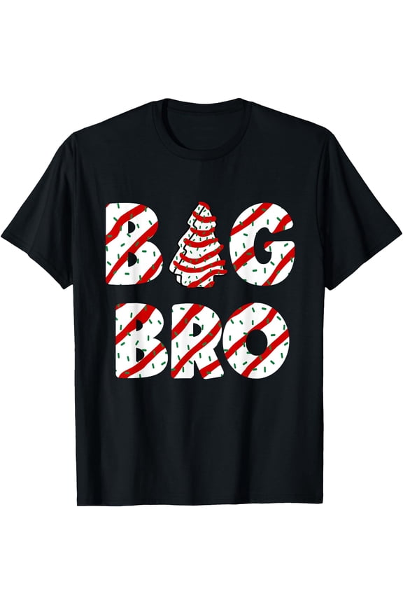 Christmas Tree Cake Matching Family Party Pajama Big Bro T-Shirt