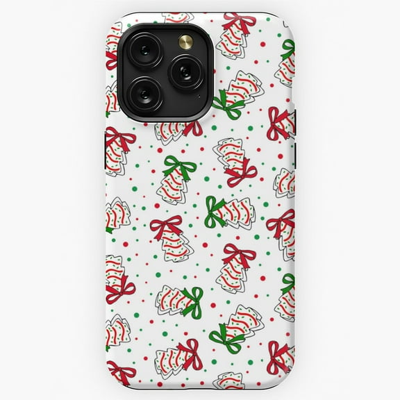 Christmas Tree Cakes Winter Holiday Dessert Print iPhone Case 17 to 11 Pro Max