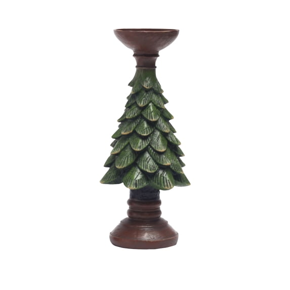 Christmas Tree Candle Holder, Festive Holiday Table and Mantel Decor for Home Dining Room Countertop Christmas Decoration