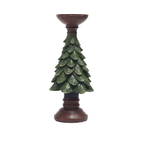 Christmas Tree Candle Holder, Festive Holiday Table and Mantel Decor for Home Dining Room Countertop Christmas Decoration