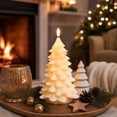 thumbnail image 1 of Christmas Tree Candle, LED Flameless Candle with Flickering Warm Light, Battery Operated Christmas Tree Shaped Candle Decor, Holiday Tabletop Ornament for Mantel Dining Room Home Party Decoration, 1 of 7