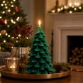 thumbnail image 1 of Christmas Tree Candle, LED Flameless Candle with Flickering Warm Light, Battery Operated Christmas Tree Shaped Candle Decor, Holiday Tabletop Ornament for Mantel Dining Room Home Party Decoration, 1 of 6