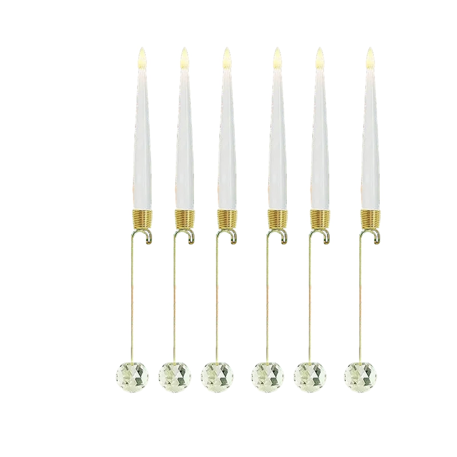Christmas Tree Candles, 12 Pack Flameless Taper Candles for Christmas Tree Decorations, Fake LED Candles with Wand Remote Control and Crystal Decorative Hook christmas decorations