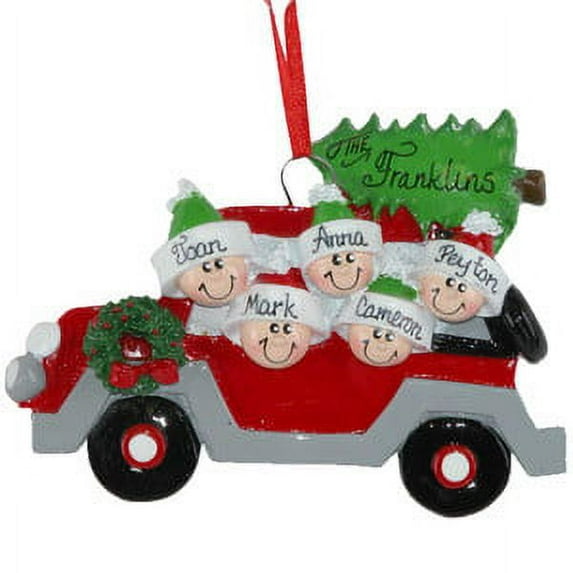 Christmas Tree Caravan 5 Personalized Christmas Ornament DO-IT-YOURSELF