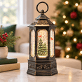 Christmas Tree Cardinal Hexagonal Water Lantern Snow Globe, 12 ...