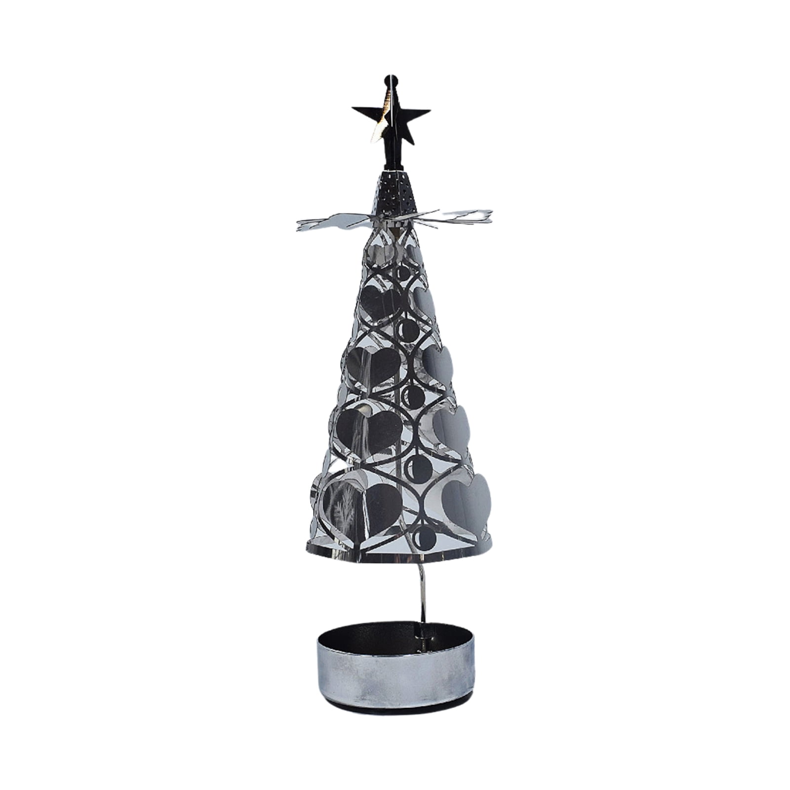 Christmas Tree Carousel Candle Rotary Candle Holder,Spinning Tea Light
