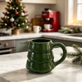 thumbnail image 1 of Christmas Tree Ceramic Mug, Cute Xmas Tree Shaped Coffee Cup, Holiday Drinking Mug for Hot Chocolate Tea Milk Gift for Family Home Party, 1 of 6