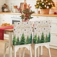 thumbnail image 1 of Christmas Tree Chair Covers Set of 1 Merry Christmas Snowflakes Gold Linen Chair Back Covers Stretch Removable Washable Slipcovers Protector for Dining Room Kitchen Party Decor, 1 of 5