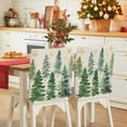 thumbnail image 1 of Christmas Tree Chair Covers Set of 4 Winter Xmas Pine Tree Forest Snowflakes Linen Chair Back Covers Stretch Removable Washable Slipcovers Protector for Dining Room Kitchen Party Decor, 1 of 5