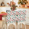 thumbnail image 1 of Christmas Tree Chair Covers Set of 6 Stripe Polka Dots Pine Trees Stars Modern Art Chair Back Covers Stretch Removable Washable Slipcovers Protector for Dining Room Kitchen Party Decor, 1 of 5