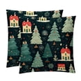 thumbnail image 1 of Christmas Tree Chair Pillow Covers Set with Velvet Material, Unique Patterns, 16x16, 18x18, 20x20 Inches, 2 Items Included for Throw Pillows, Pillow Inserts, 1 of 6