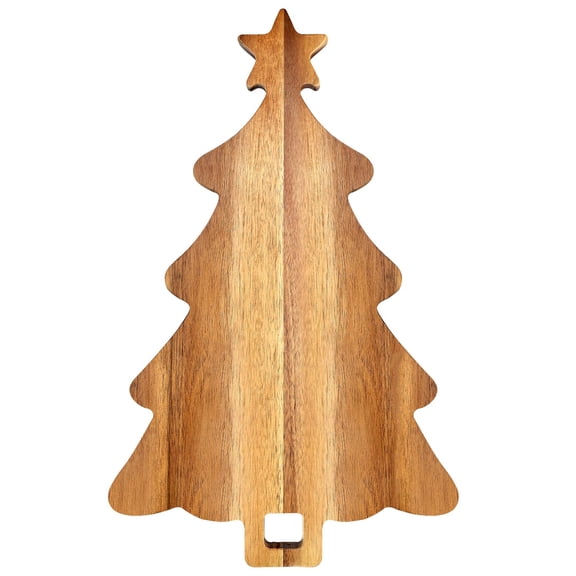 Christmas Tree Charcuterie Board Acacia Wood Cutting Board 16.5x10.5 Inches