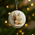 thumbnail image 1 of Christmas Tree Charm Ornaments - Adorable Animal Series,Christmas Ornament,Animals Craft Set Cute Tree Decor for Home Christmas Tree Party Decorations(Reindeer), 1 of 7