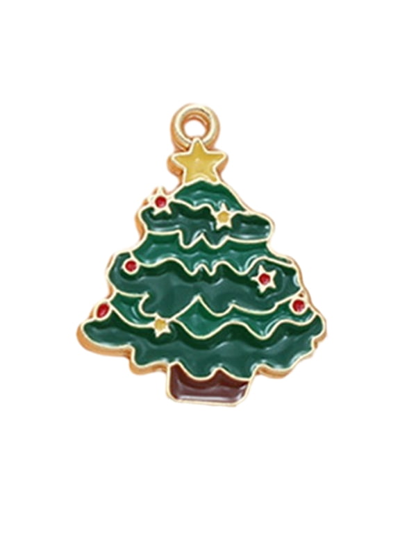 Christmas Tree Charms Jewelry Making Charms Pendant for Necklace Earring Making Cristmas Stocking Stuffer