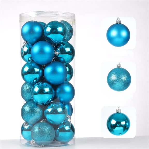 Christmas Tree Christmas Decorations,24 pcs Christmas Tree Balls,4CM Shatterproof Christmas Ornament Decorations for Christmas Tree Hanging Decorative Bauble Set for Home Party Decor