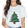 thumbnail image 1 of Christmas Tree Christmas Gift Printed white T-Shirt Short Sleeve ., 1 of 3