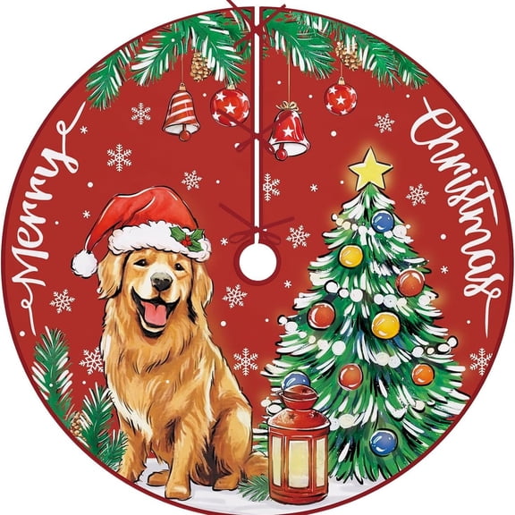 Christmas Tree Circle, Tree Skirt, Exquisite Christmas Tree Bottom Decoration for New Year, Everyday, Party