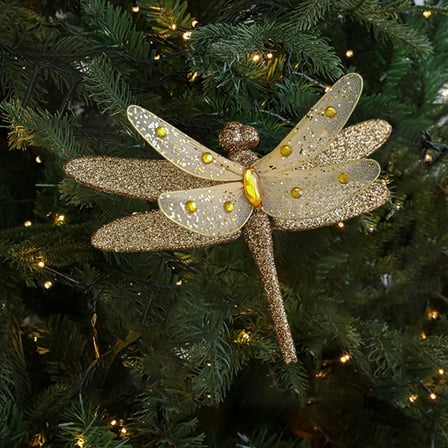 Christmas Tree Clip On Ornament - Realistic Plastic Decor with Glitter & Pearl Accents for Holiday Wreaths, DIY Crafts, Party & Home Decoration