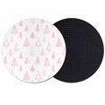 thumbnail image 1 of Christmas Tree Coasters Set of 2, Absorbent Coasters for Drinks, Xmas Pink Cartoon Tree Snowflakes Farmhouse Coaster for Desk Coffee Table Protection, Home Decor House Warming Gifts 4", 1 of 8